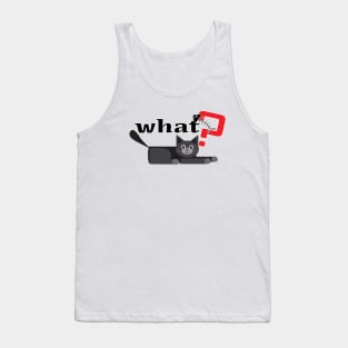 Cat What? cat paper art. Tank Top